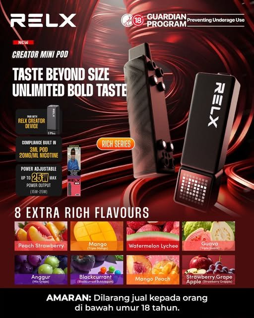 RELX CREATOR MINI POD 3ML EXTRA RICH FLAVOURS (SWEET)