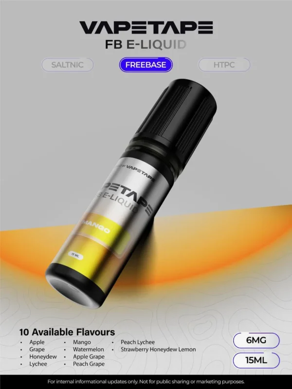 VAPETAPE 15ML FREEBASE E-LIQUID